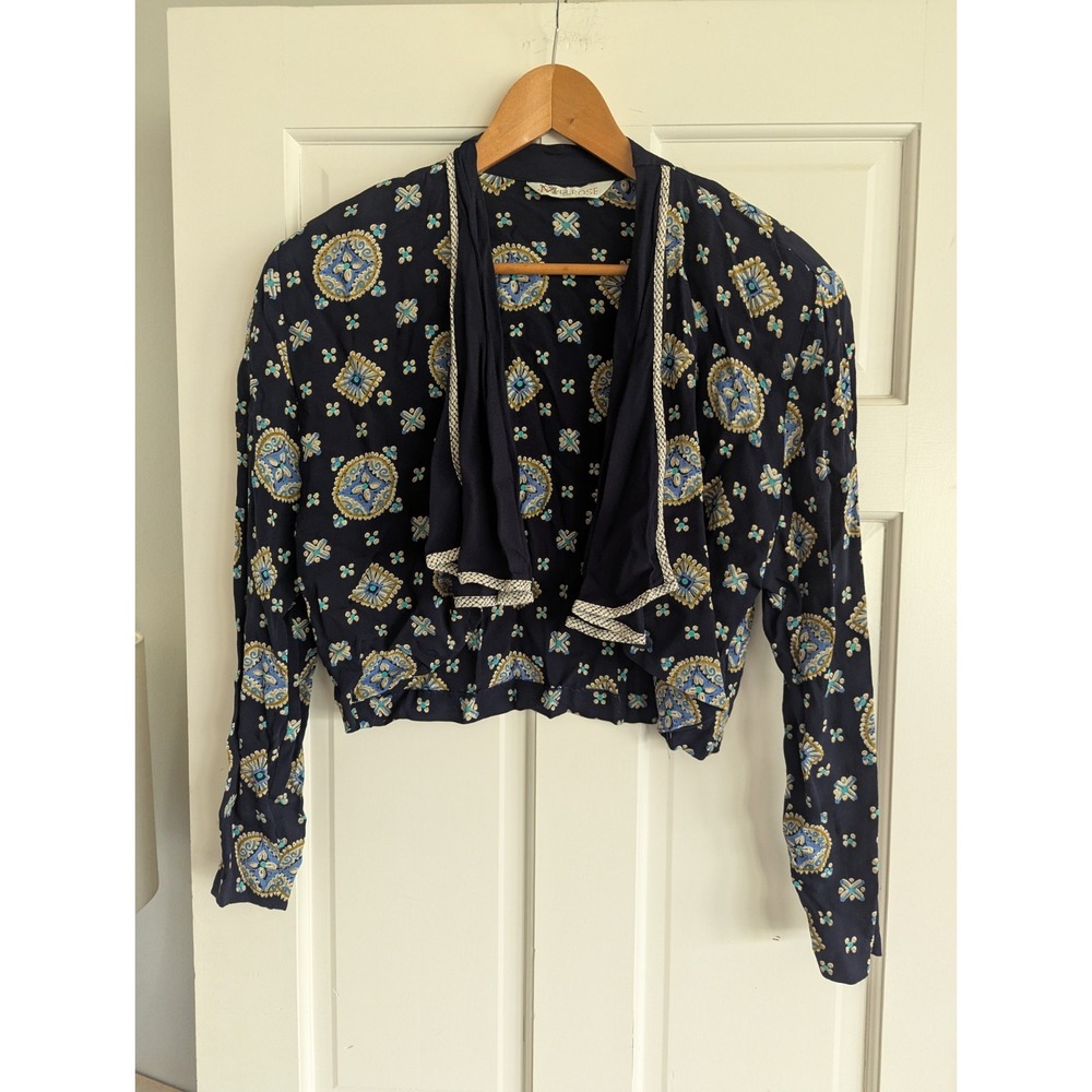 Vintage Women's 90's-Y2k Melrose Cropped Blazer Jacket Size Large L Swag Bolero